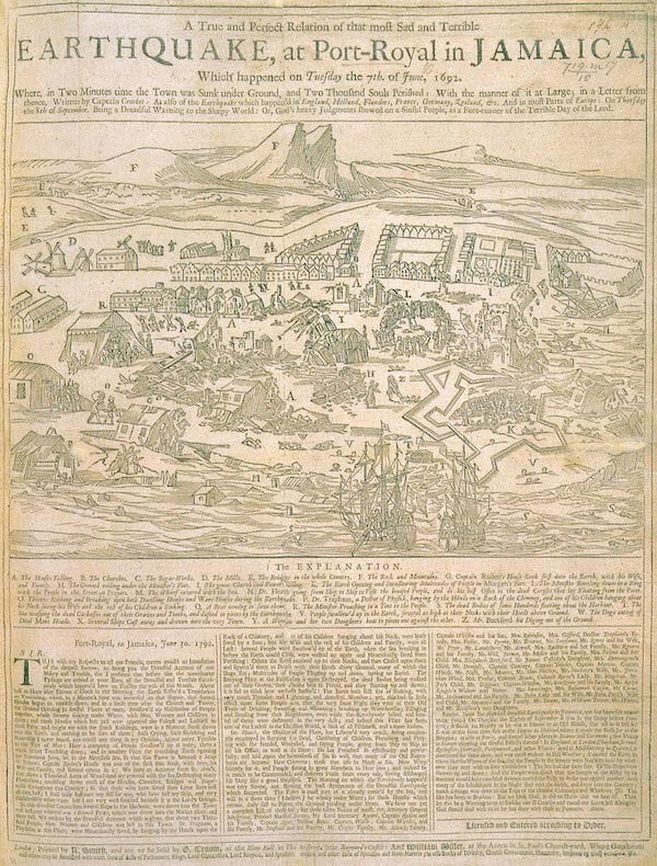 A True and Perfect Relation of that most Sad and Terrible earthquake, at Port-Royal, Jamaica (1692)